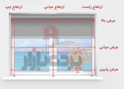 اندازه گیری پرده