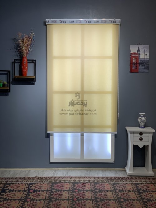 پرده شید سان اسکرین رنگ کرم کد S853-L2